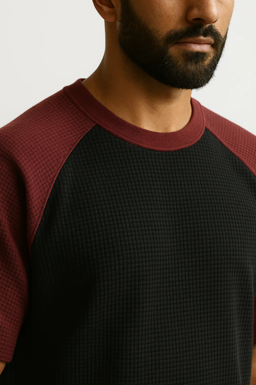 Pack of 2 - Oversized Raglan Waffle Knit T-Shirt - Image 4