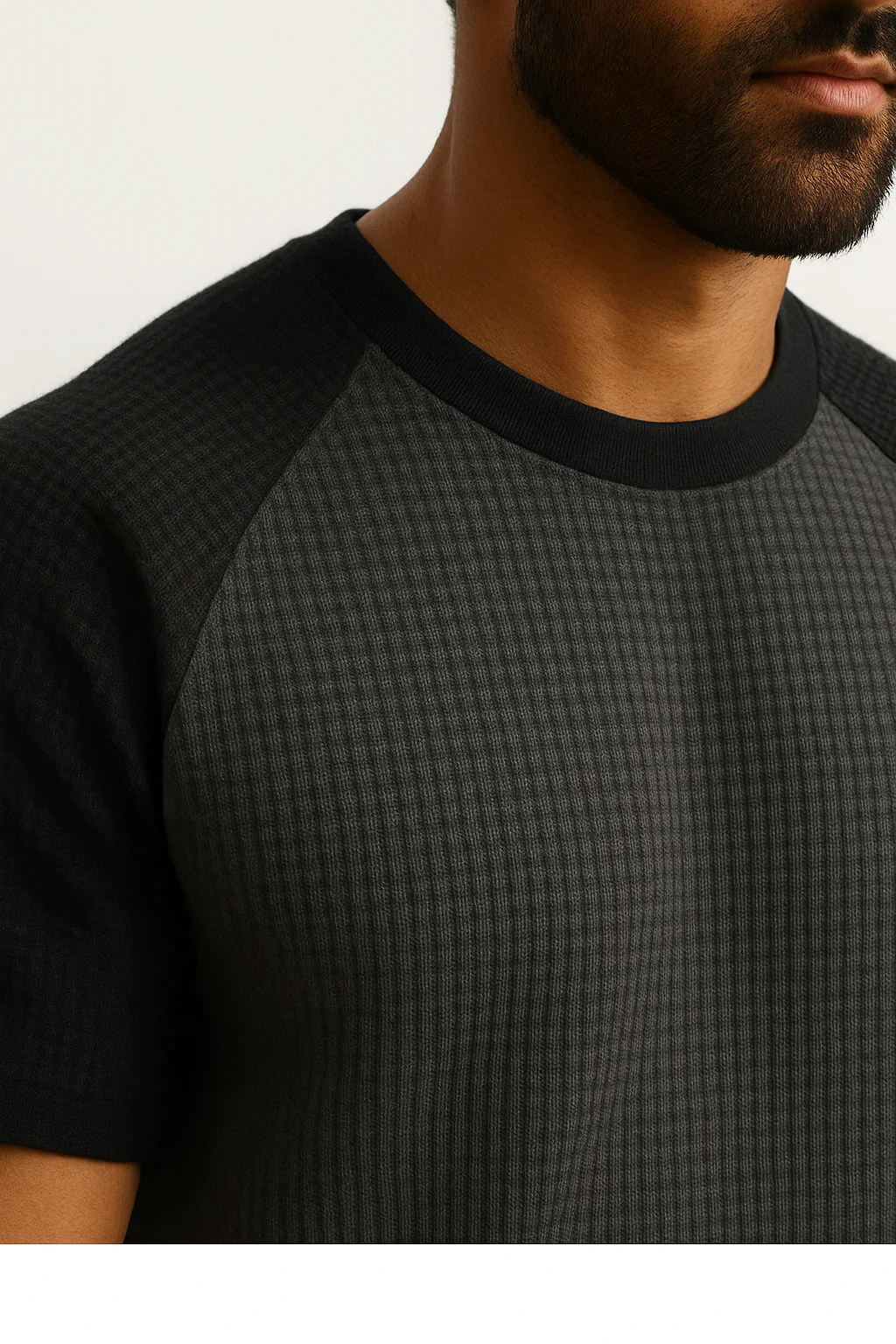 Pack of 2 - Oversized Raglan Waffle Knit T-Shirts - Image 5