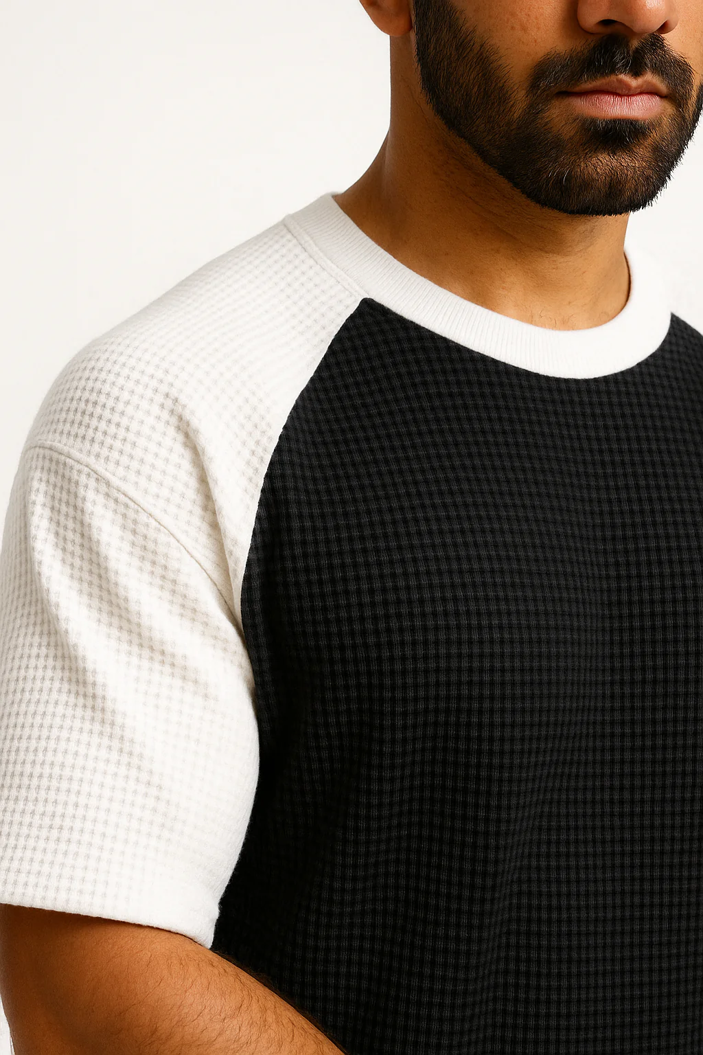 Pack of 2 - Oversized Raglan Waffle Knit T-Shirts - Image 5