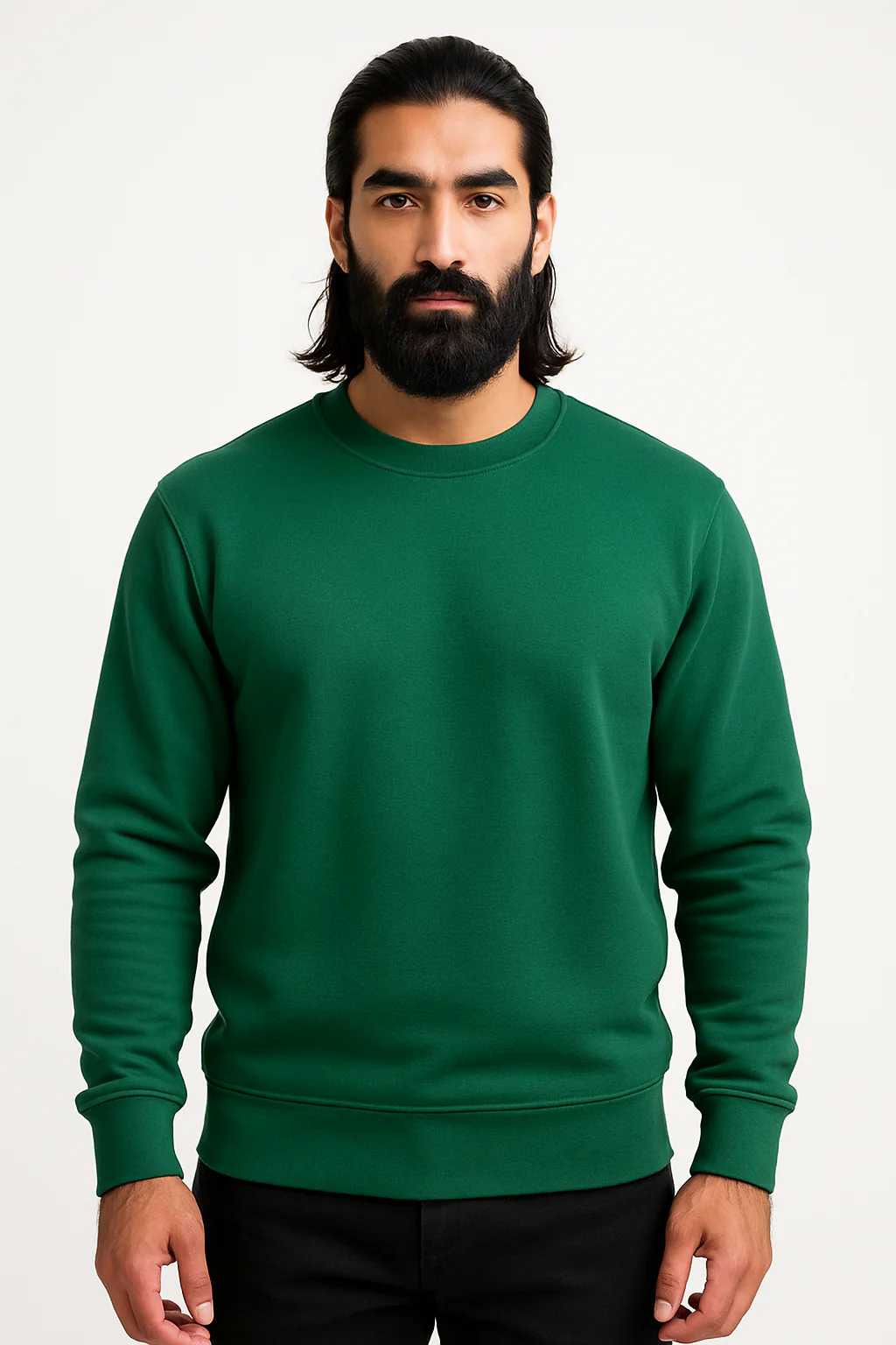 Pack of 2 Basic Maroon & Green Premium Men’s Sweatshirt - Image 3