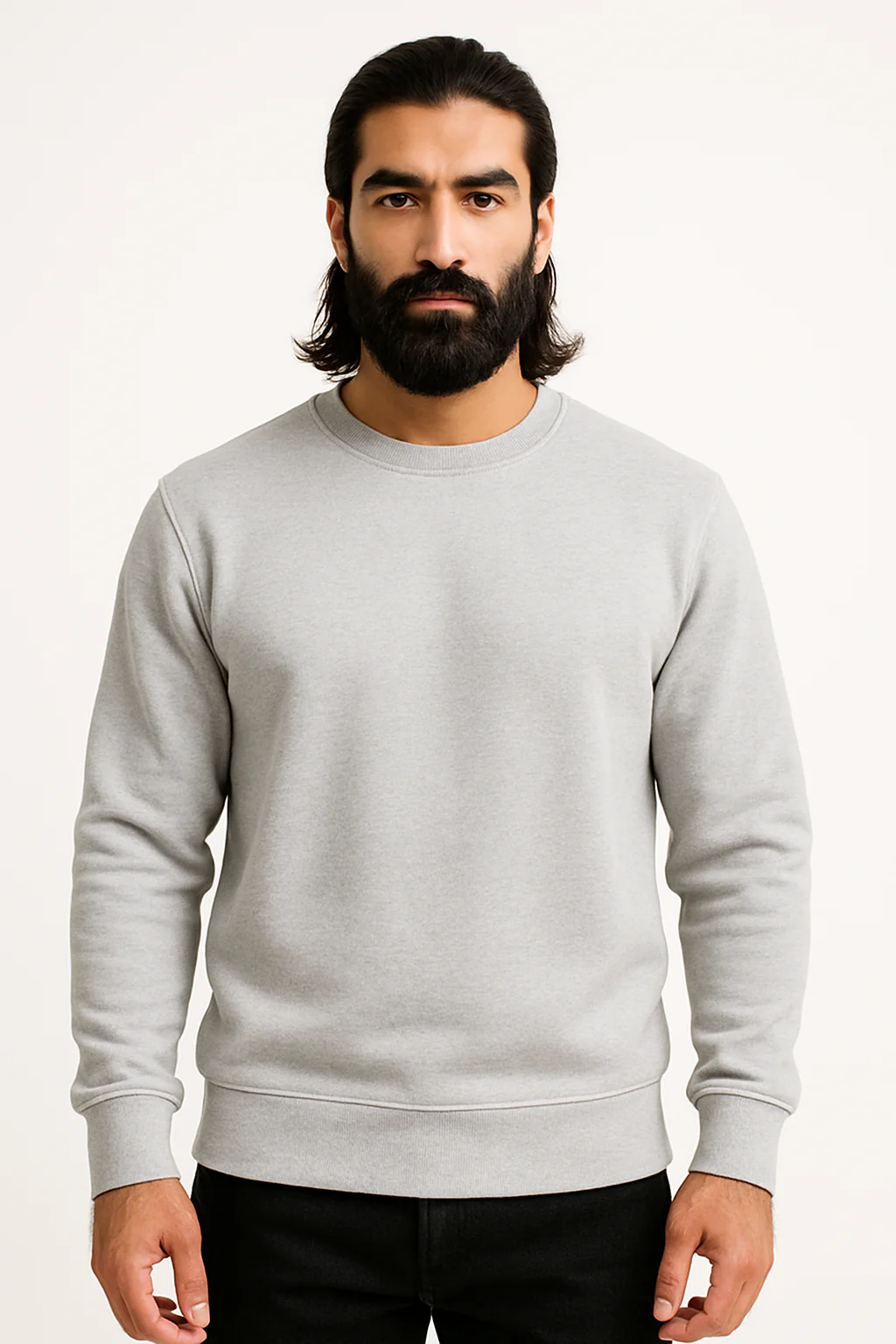 Pack of 2 Basic Black & Grey Premium Men’s Sweatshirt - Image 3