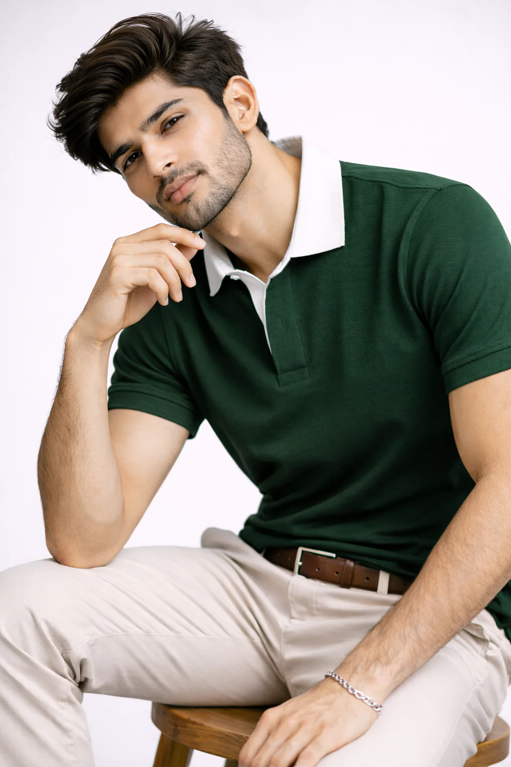Pack of 2 Two Tone Johnny Collar Polos - Image 2