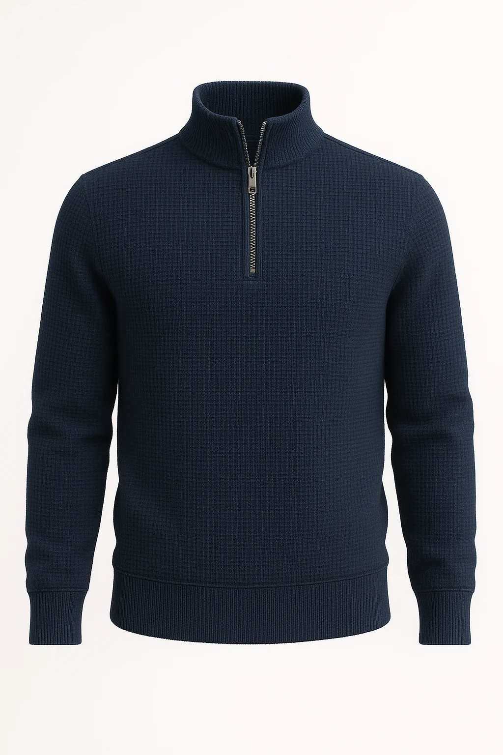 Pack of 2 Blue & Charcoal WaffleZip Mocknecks - Image 5