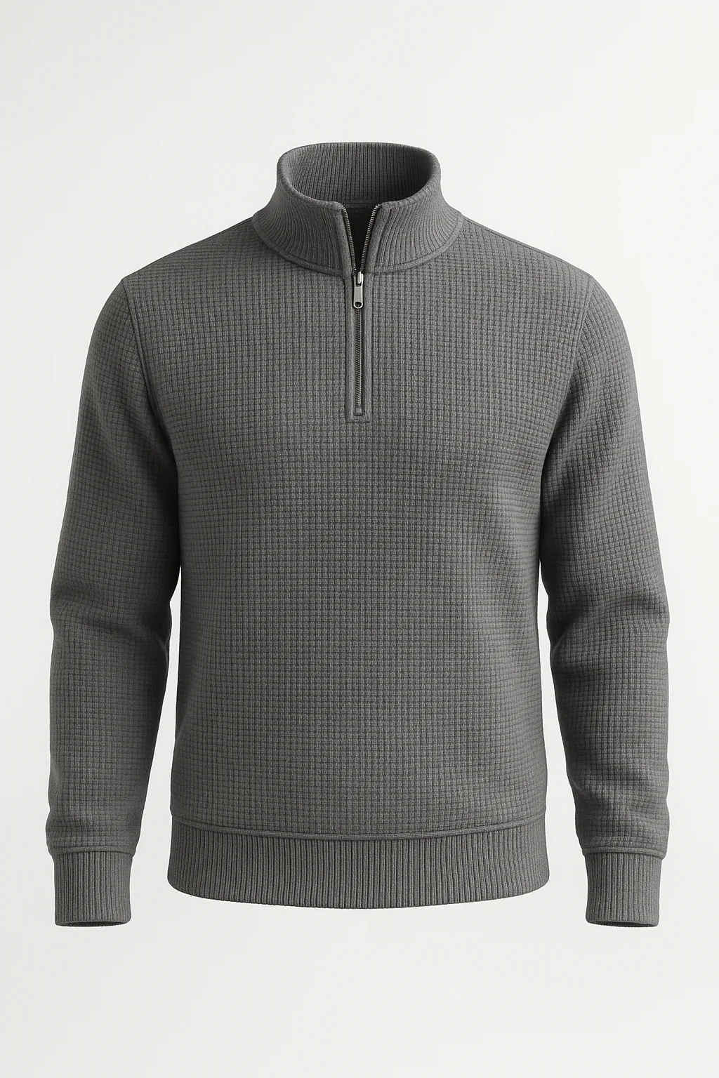 Pack of 2 Grey & Blue WaffleZip Mocknecks - Image 4